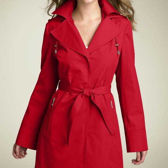 MICHAEL Michael Kors Jackets & Blazers - Chic Classic Michael Kors Red Spring Trench Coat